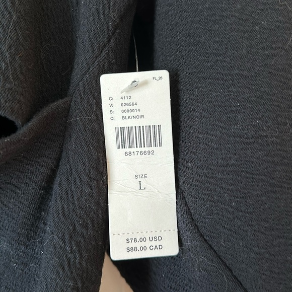 Maeve by Anthropologie puff sleeve black blouse. Size L - Picture 2 of 2